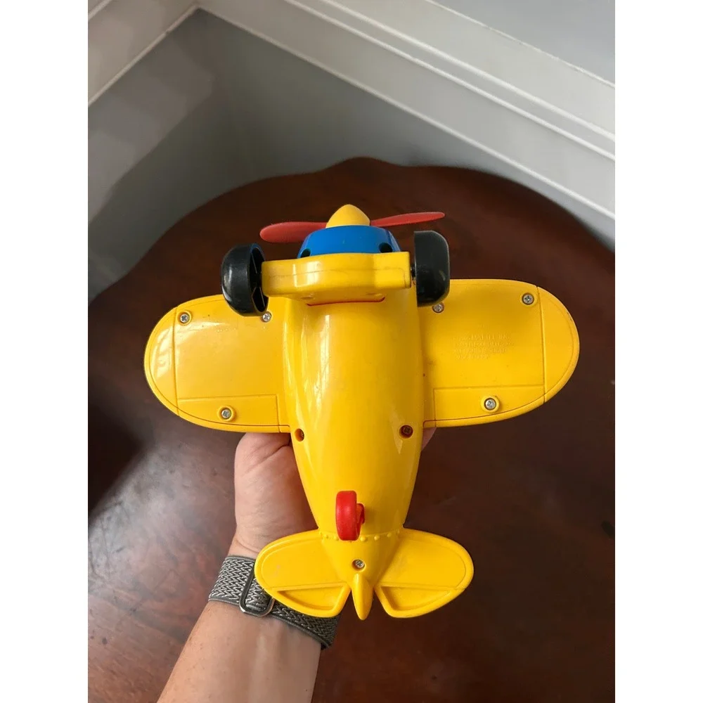 Fisher Price Little People Yellow Biplane Airplane Toy 2005 Mattel J0132